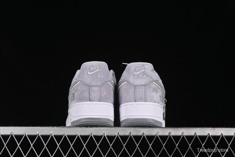 Nike Air Force 1 '07 Low The North Face Collaboration - Silver Grey Pigskin Sneakers - KK3333-004