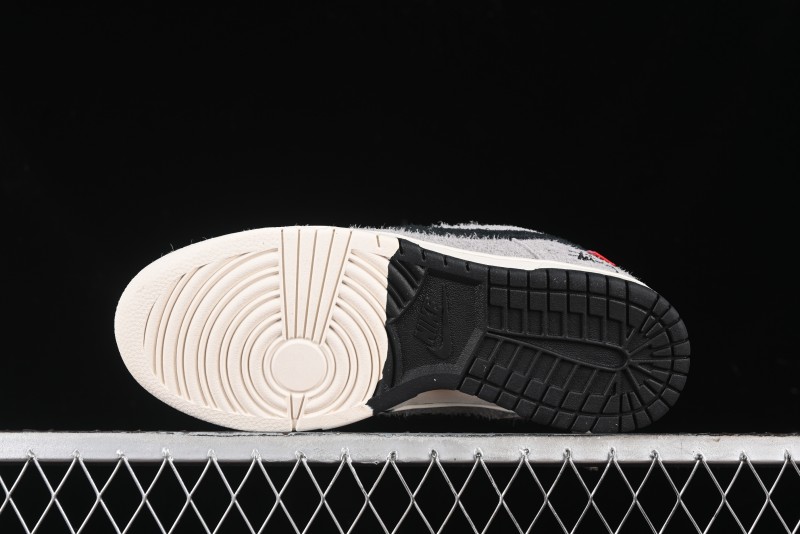 Nike SB Dunk Low Stussy Series - Battle Grey Black Hook Anniversary High-End Custom Low-Top Casual Skate Shoes - MM1089-027