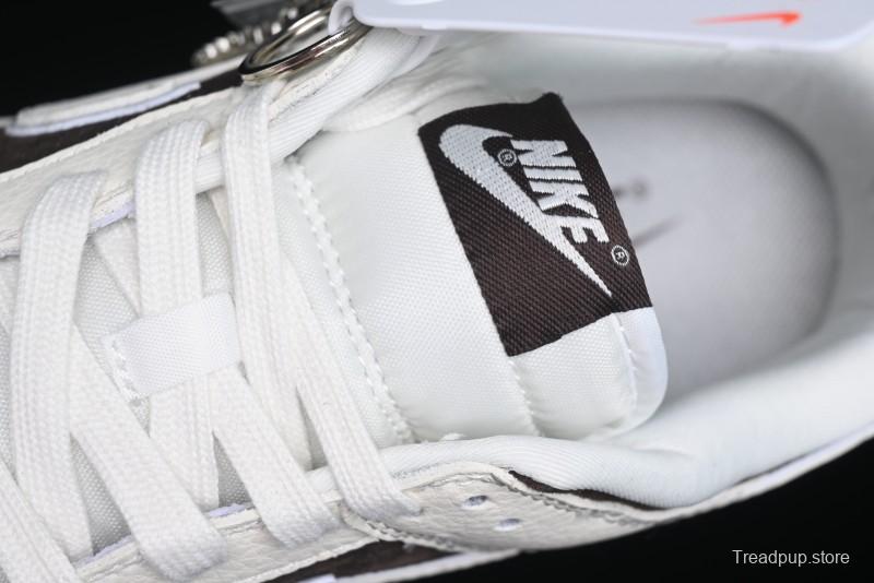 Nike SB Dunk Low Stussy Collaboration - Dark Brown White Swoosh Anniversary Custom Low-Top Casual Sneakers - KK1333-012