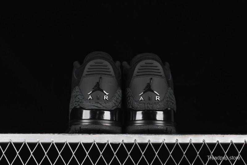 Nike Air Jordan 3 Retro Basketball Shoes in Midnight Black - CT8532-001