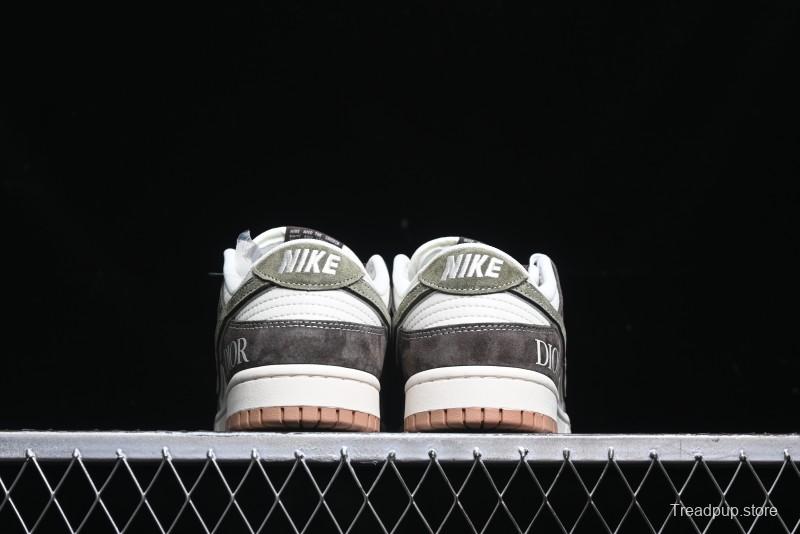 Nike SB Dunk Low Dior Collaboration - Chestnut Anniversary High-End Custom Low-Top Casual Sneakers - XS1086-007