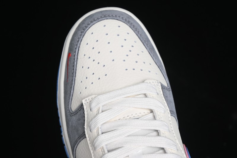 Nike SB Dunk Low Supreme Collaboration Anniversary Custom Low-Top Casual Skate Shoes - KK1333-010