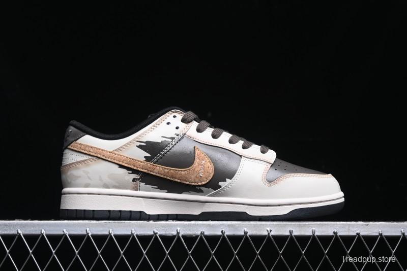 Nike Dunk Low Panda Prank Pioneer Knight Sandstorm Black Brown Low Top Casual Skate Shoes - DD1391-100