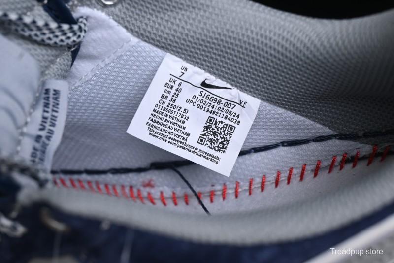 Nike Air Force 1 '07 Low Stussy Collaboration - Grey Blue Suede Low-Top Casual Sneakers - SJ6698-007