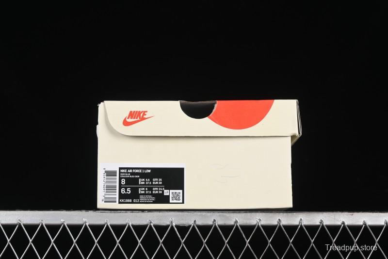 Nike Air Force 1 '07 Low Dior Collaboration - Light Blue Knit Swoosh Low-Top Casual Sneakers - KK1988-012