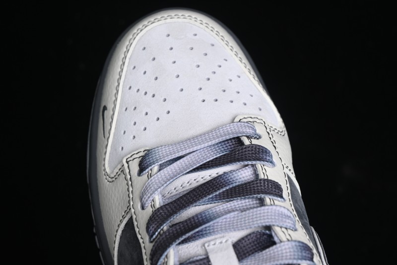 Nike SB Dunk Low The North Face Collaboration - Grey White Anniversary High-End Custom Low-Top Casual Skate Shoes - XX3186-202