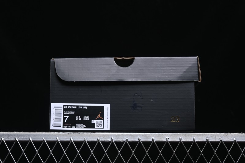Nike Air Jordan 1 Low AJ1 Black Wine Red Metallic Wings DB6491-600
