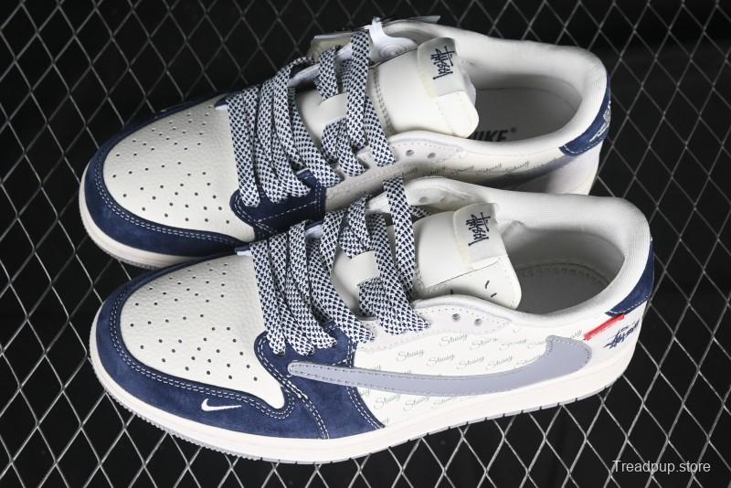 Nike Travis Scott x Fragment Design x Air Jordan 1 Low OG SP AJ1 Retro Sneakers - DM9288-009