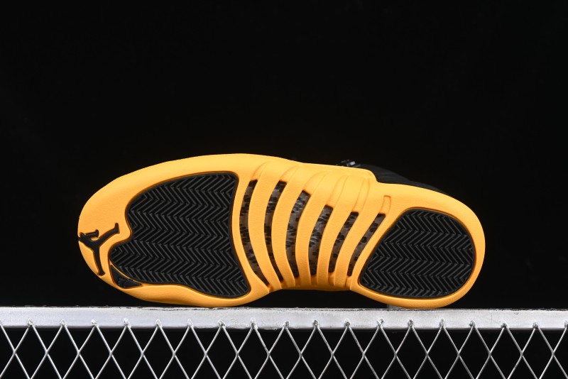Nike Air Jordan 12 Retro Basketball Shoes in Black and Yellow - 130690-070