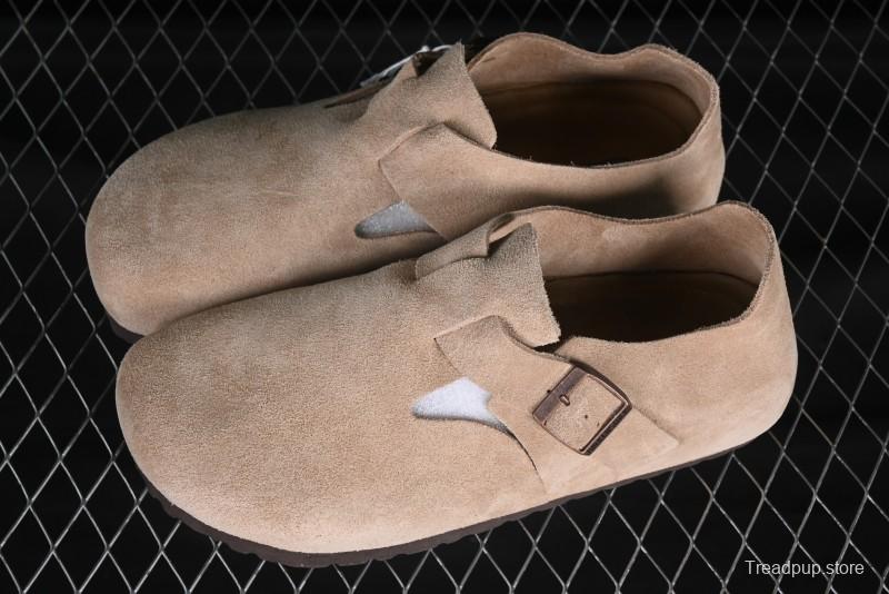 Birkenstock London BS Unisex Slip-On Comfort Shoes with Soft Suede Leather and Lambswool Insole - G.D4