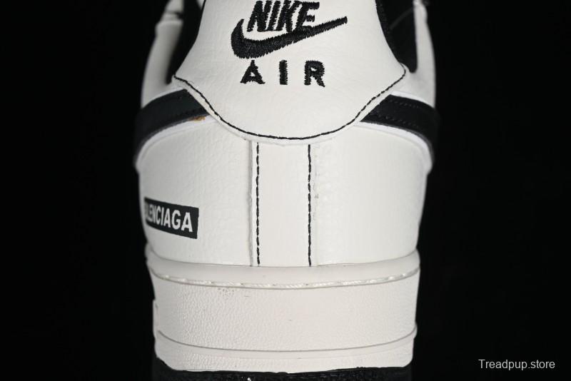 Balenciaga x Nike Air Force 1 '07 Low Triple Swoosh Beige Black Casual Shoes - FR0538-090