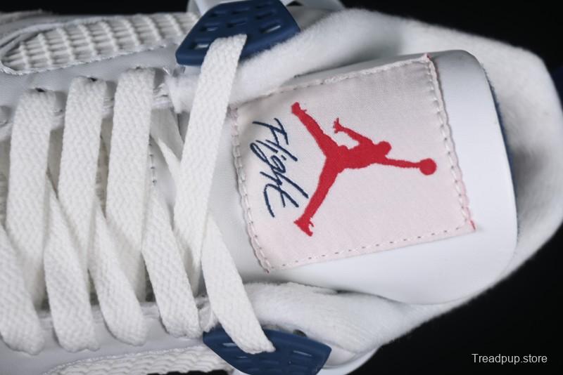 Nike SB x Air Jordan 4 Retro "Navy" White Blue Basketball Shoes - DR5415-100