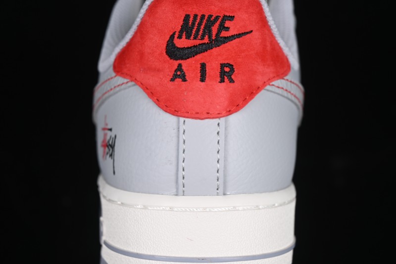 Nike Air Force 1 '07 Low Stussy Lunar New Year Snake Limited Edition Grey Snake Low-Top Casual Sneakers - DM6688-027