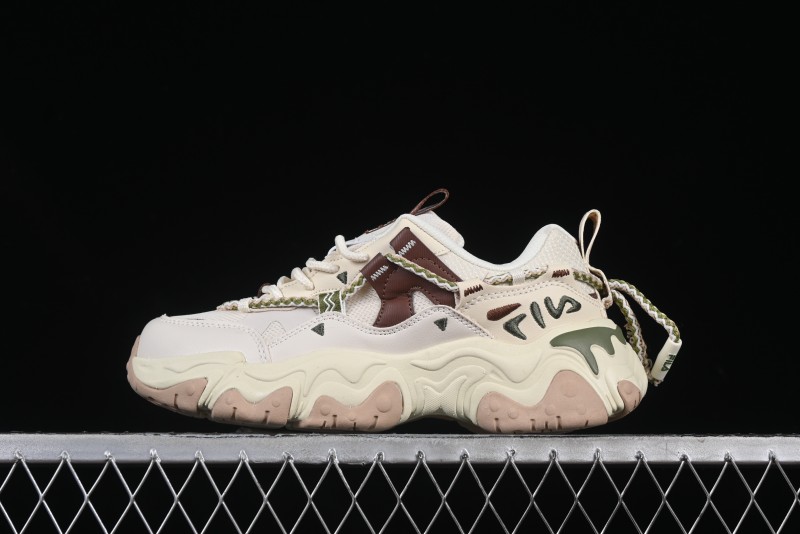 Fila Fusion Retro Mars Running Shoes with Lace-Up Design and Cushioned EVA Midsole - F12W432101FTP