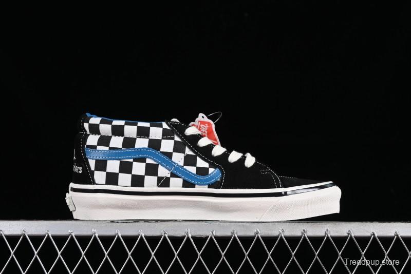 Vans SK8-Mid x Liberaiders Origami Checkerboard Mid-Top Casual Skate Shoes - VN0A3TKNQXH
