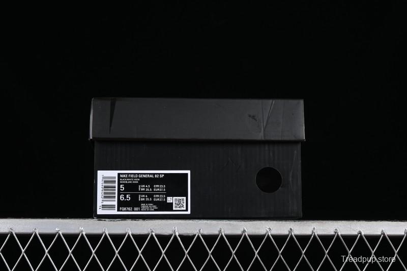 Nike Field General 82 Casual Sneakers with Classic Black and White Colorway - FQ8762-001