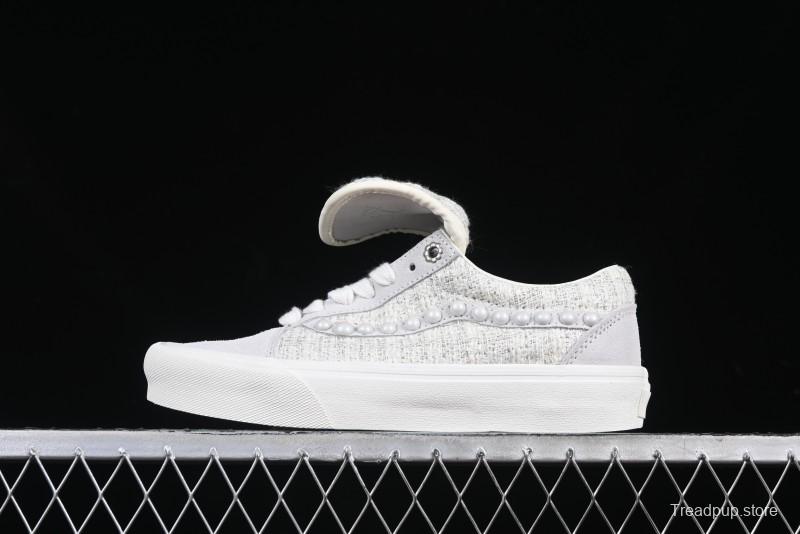 Vans Skool Ext Pearl White Low-Top Casual Skate Shoes - VN000EEMQC5