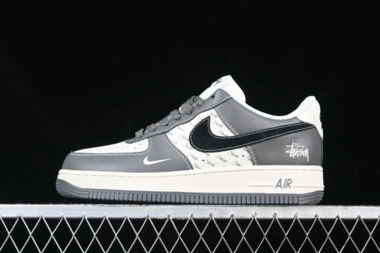 Nike Air Force 1 '07 Low Stussy Collaboration - Nebula Grey Low-Top Casual Sneakers - XZ3328-168