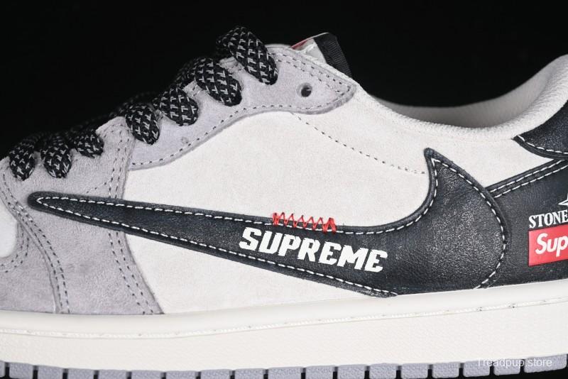 Nike Travis Scott x Fragment Design x Air Jordan 1 Low OG SP AJ1 Retro Sneakers - DM7866-050