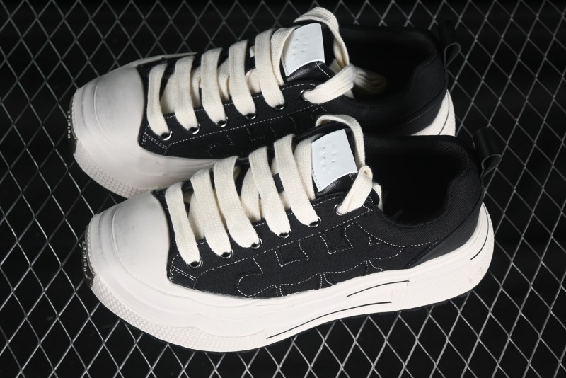Shoot Brand Resonance Black Plum Retro Comfort Leather Anti-Slip Elevated Low-Top Casual Skate Shoes - AJD4