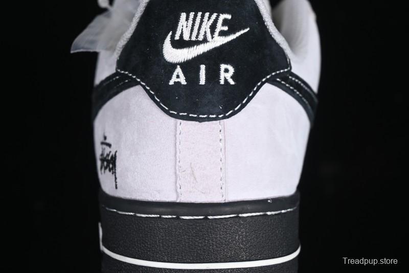 Nike Air Force 1 '07 Low Stussy Collaboration All Black Low-Top Casual Sneakers - XZ6188-195