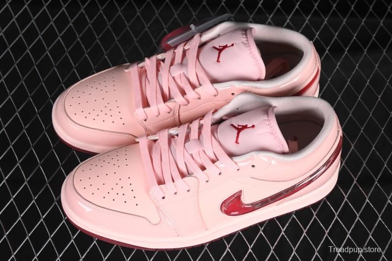 Nike Air Jordan 1 Low AJ1 Valentine's Day Jelly Pink Low-Top Lifestyle Basketball Shoes - HF3174-600