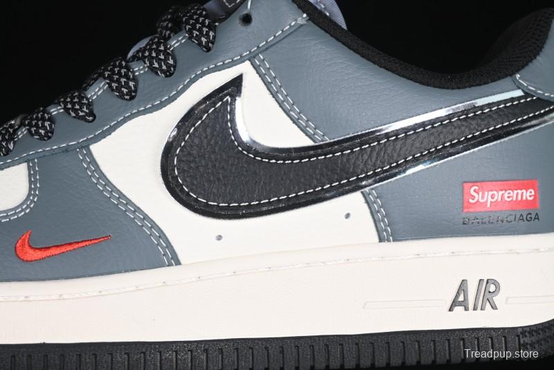 Nike Air Force 1 '07 Low Supreme Collaboration Sneakers in Blue Grey - XZ6188-385
