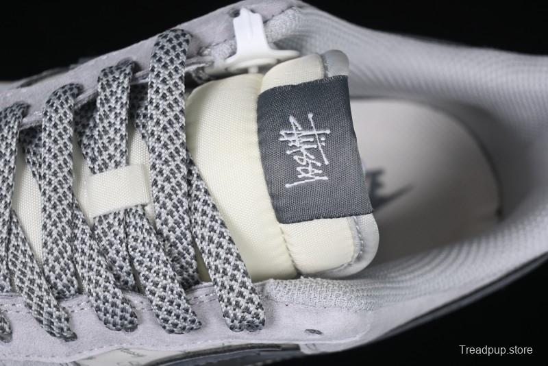 Nike Air Force 1 '07 Low Stussy Collaboration - Pig Grey Swoosh Low-Top Casual Sneakers - XZ3318-066
