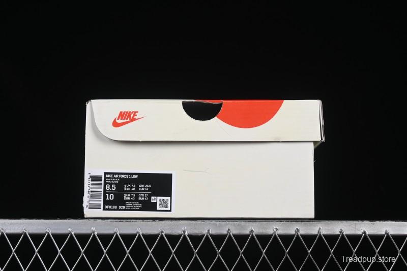 Nike Air Force 1 '07 Low Burberry Collaboration Black White Cow Print Casual Sneakers - DF0188-029