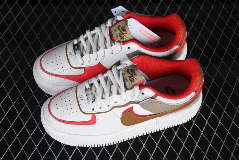 Nike Air Force 1 Shadow Lightweight Elevated Low-Top Casual Sneakers - HQ3400-030