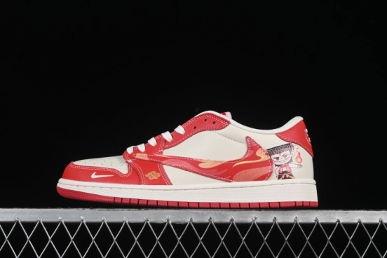 Nike Travis Scott x Fragment Design x Air Jordan 1 Low OG SP AJ1 Casual Sneakers - XS2025-088