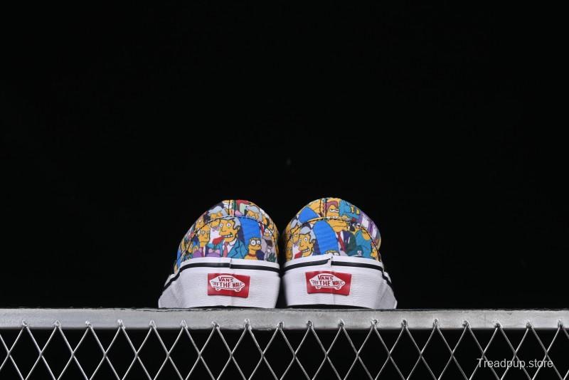 Vans Slip-on Pro Simpson Family All Over Print Low Top Skate Shoes - VN0A3WMD1TJ