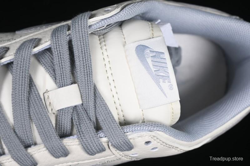 Nike SB Dunk Low Stussy Collaboration Light Grey Brushed Swoosh Anniversary Custom Low-Top Casual Sneakers - XX2025-608
