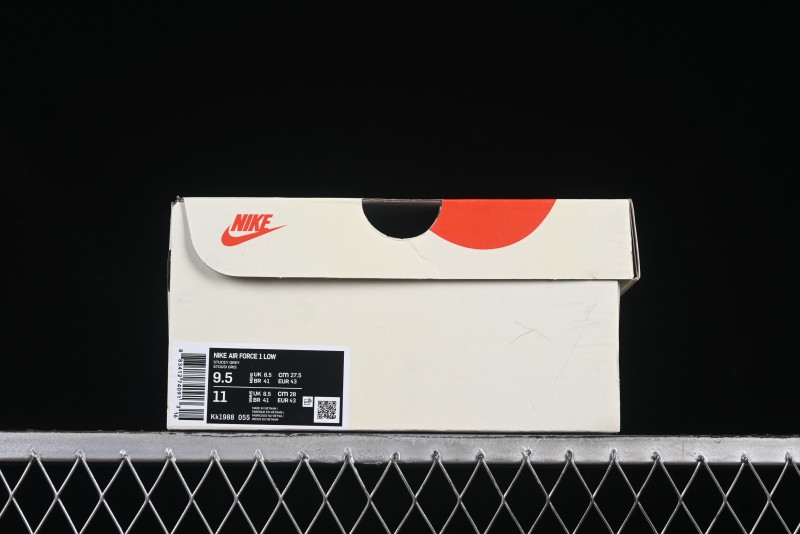 Nike Air Force 1 '07 Low Stussy Collaboration Galaxy Grey Low-Top Casual Sneakers - KK1988-055