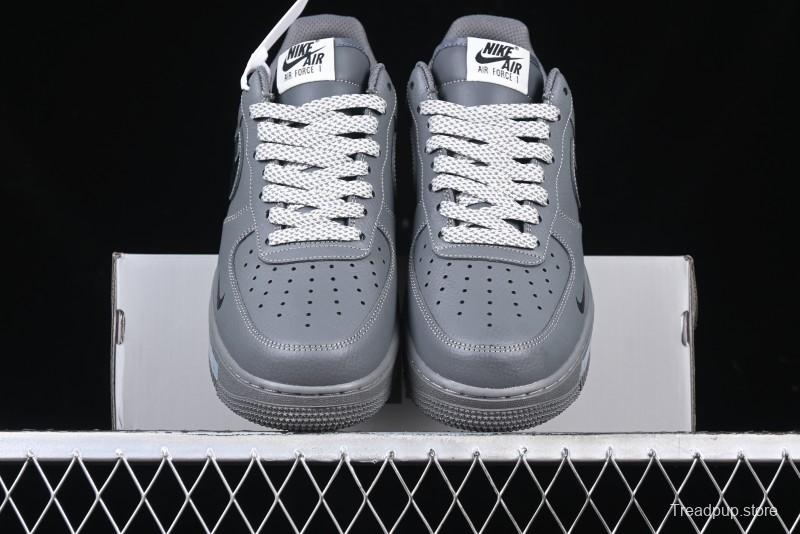 Nike Air Force 1 '07 Low Custom Graffiti Broken Swoosh Casual Sneakers - DM0970-132