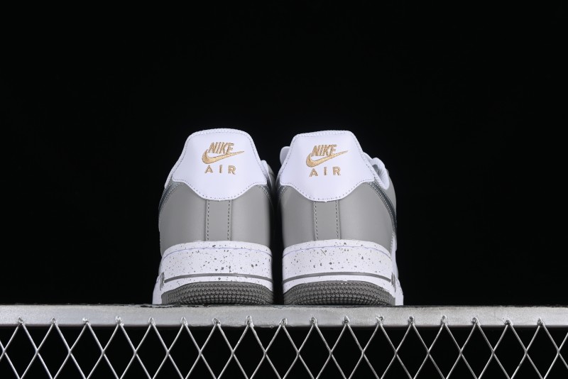 Nike Air Force 1'07 Low Grey Silver Splatter Casual Sneakers - MK5639-889
