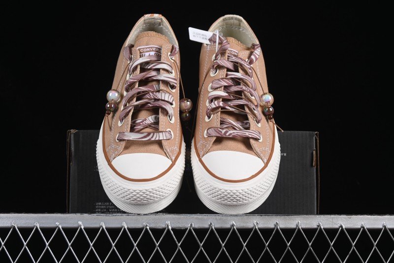 Converse All Star Platform Sneakers in Coffee Bean Milk Tea Color with OrthoLite Insole and Thick Sole for Height Boost - A11619C