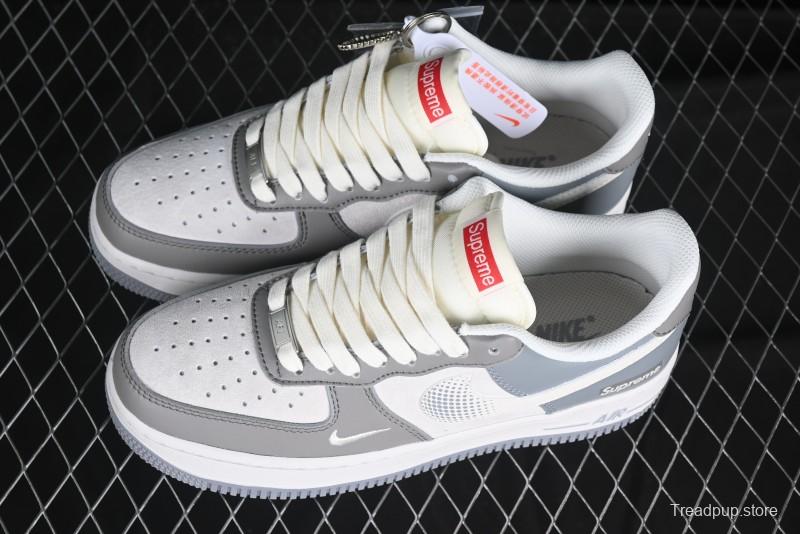 Nike Air Force 1 '07 Low Supreme Collaboration Polka Dot Swoosh Casual Sneakers - DM6688-023