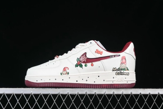Nike Air Force 1 '07 Low "Grandma Christmas" Limited Edition Custom Casual Sneakers - FZ5068-616