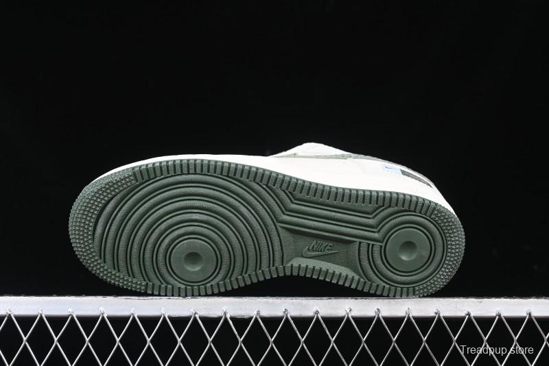 Nike Air Force 1 '07 Low The North Face Collaboration Green Snake Swoosh Casual Sneakers - DF0188-026