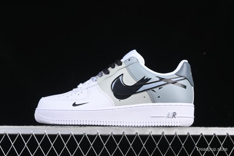 Nike Air Force 1 '07 Low Hand-Painted Broken Hook Casual Sneakers - CV2288-011