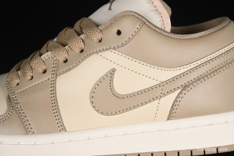 Nike Air Jordan 1 Low AJ1 Wheat Color Low-Top Casual Sneakers - DC0774-203