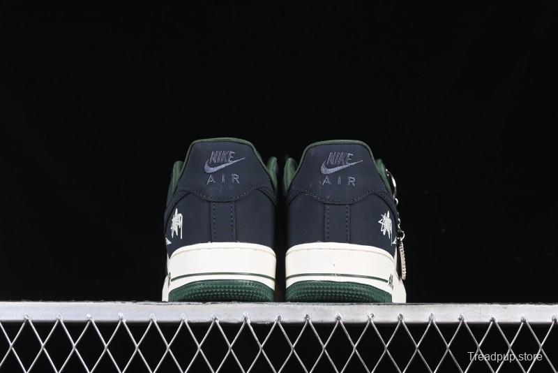 Nike Air Force 1 '07 Low Stussy Collaboration Explosive Blue Low-Top Casual Sneakers - KK1988-040