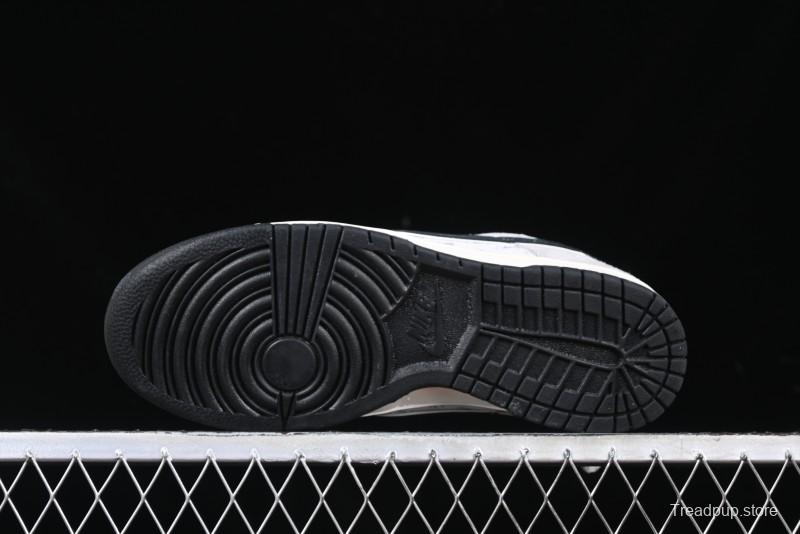 Nike SB Dunk Low Stussy Collaboration - Black Swoosh Anniversary Custom Low-Top Casual Skate Shoes - XX3168-069