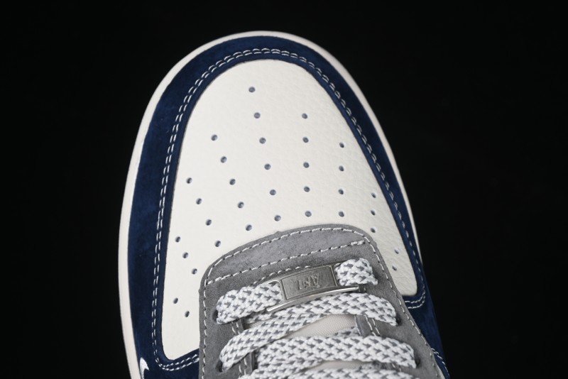 Nike Air Force 1 '07 Low The North Face Collaboration Beige Grey Navy Swoosh Casual Sneakers - XZ6188-975