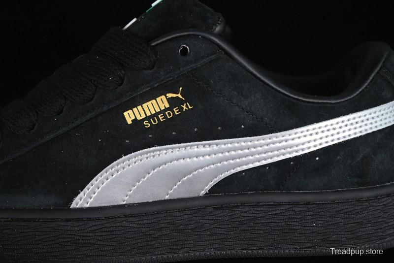 PUMA Suede XL Classic Men's Sneakers - Black with Metallic Silver Accents