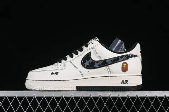 Nike Air Force 1 '07 Low Bape Collaboration Dual Camo Print Casual Sneakers - XS1958-523