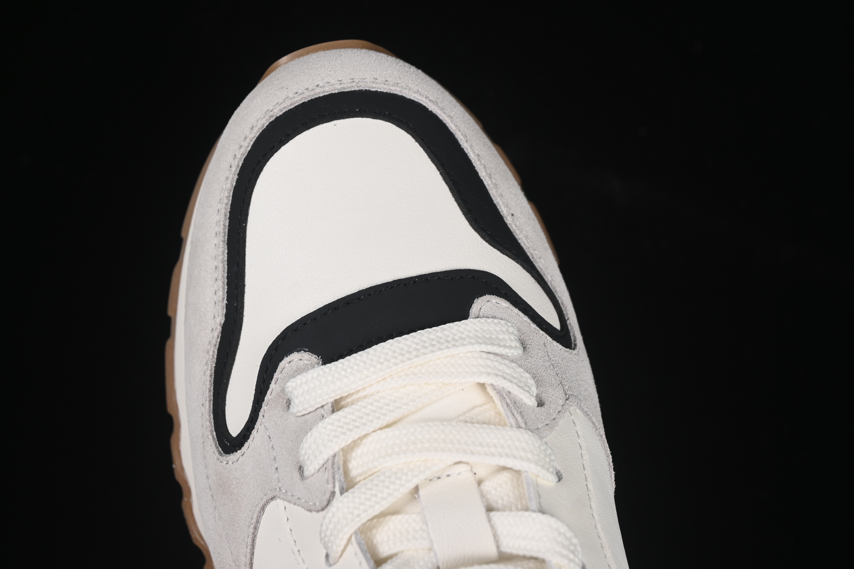 Valentino Punk Style Stitch Pattern Soft Lambskin Comfortable Lace-Up Low-Top Casual Running Shoes - MBH8