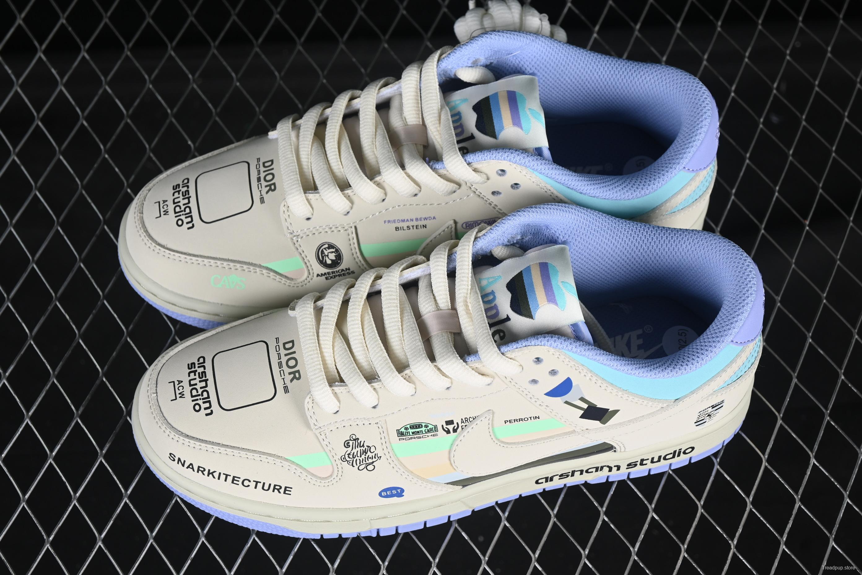 Nike SB Dunk Low Porsche Colorway Anniversary Custom Low-Top Casual Sneakers - MU0232-363