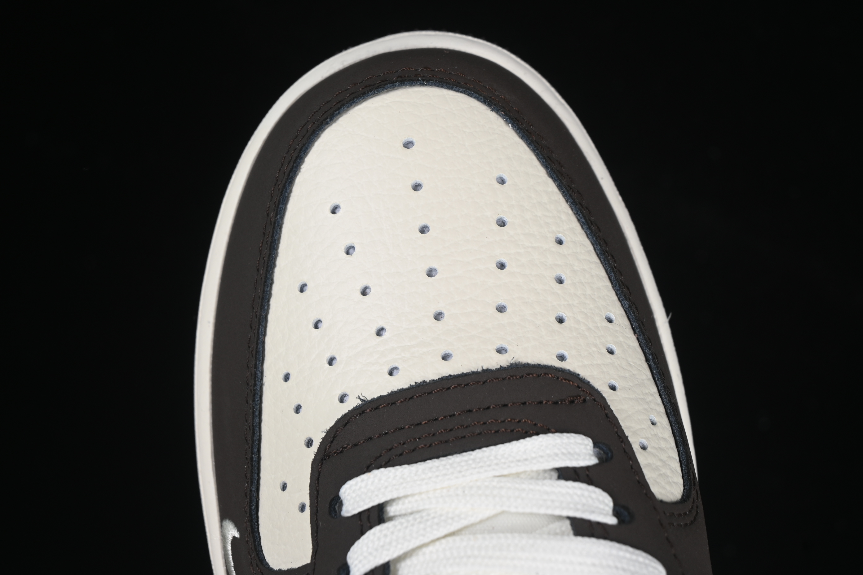 Nike Air Force 1 '07 Low Stussy Collaboration Red Tail Chocolate Low-Top Casual Sneakers - KK1988-057